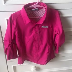 Columbia Girls fishing shirt Size XS Pink